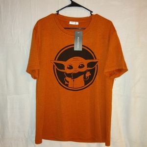 SheShow Orange Baby Yoda T-Shirt Size XL